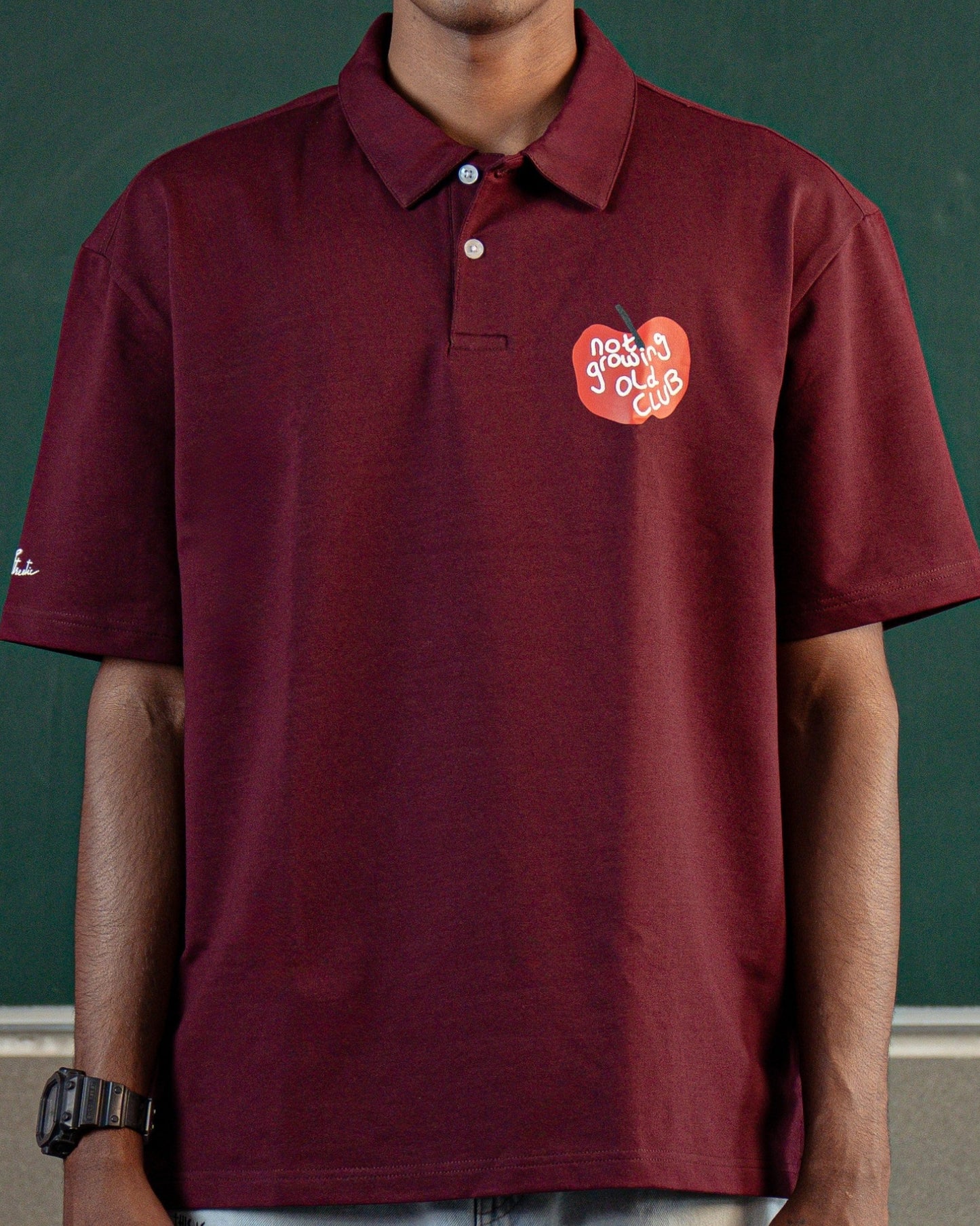 HD PRINT NOT GROWING OLD CLUB WINE POLO
