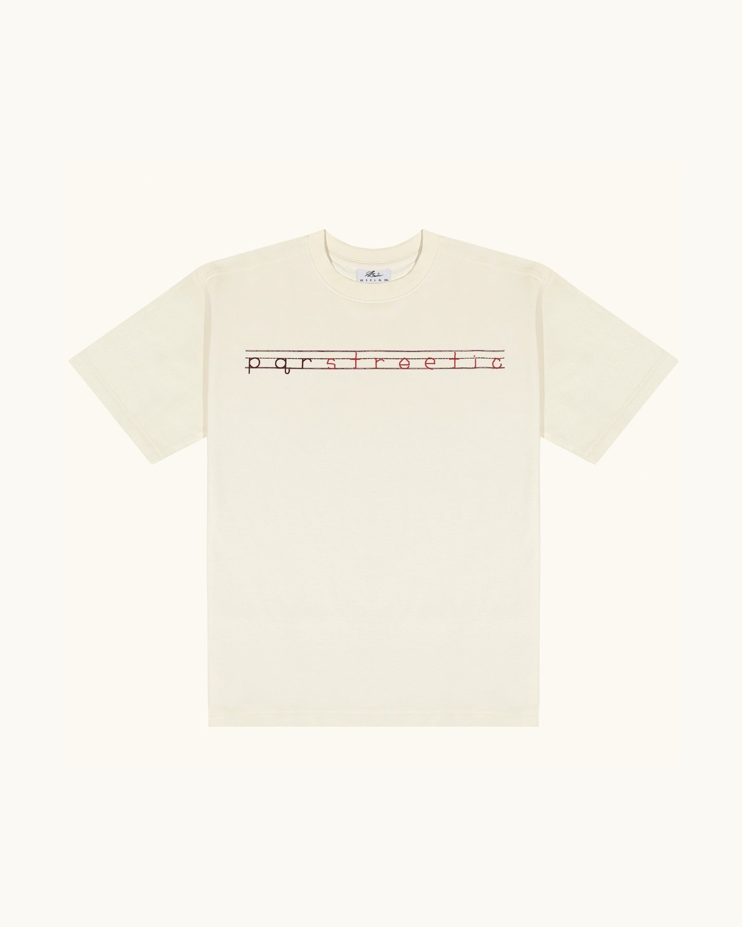 PQRSTREETIC HD PRINT BEIGE T-SHIRT