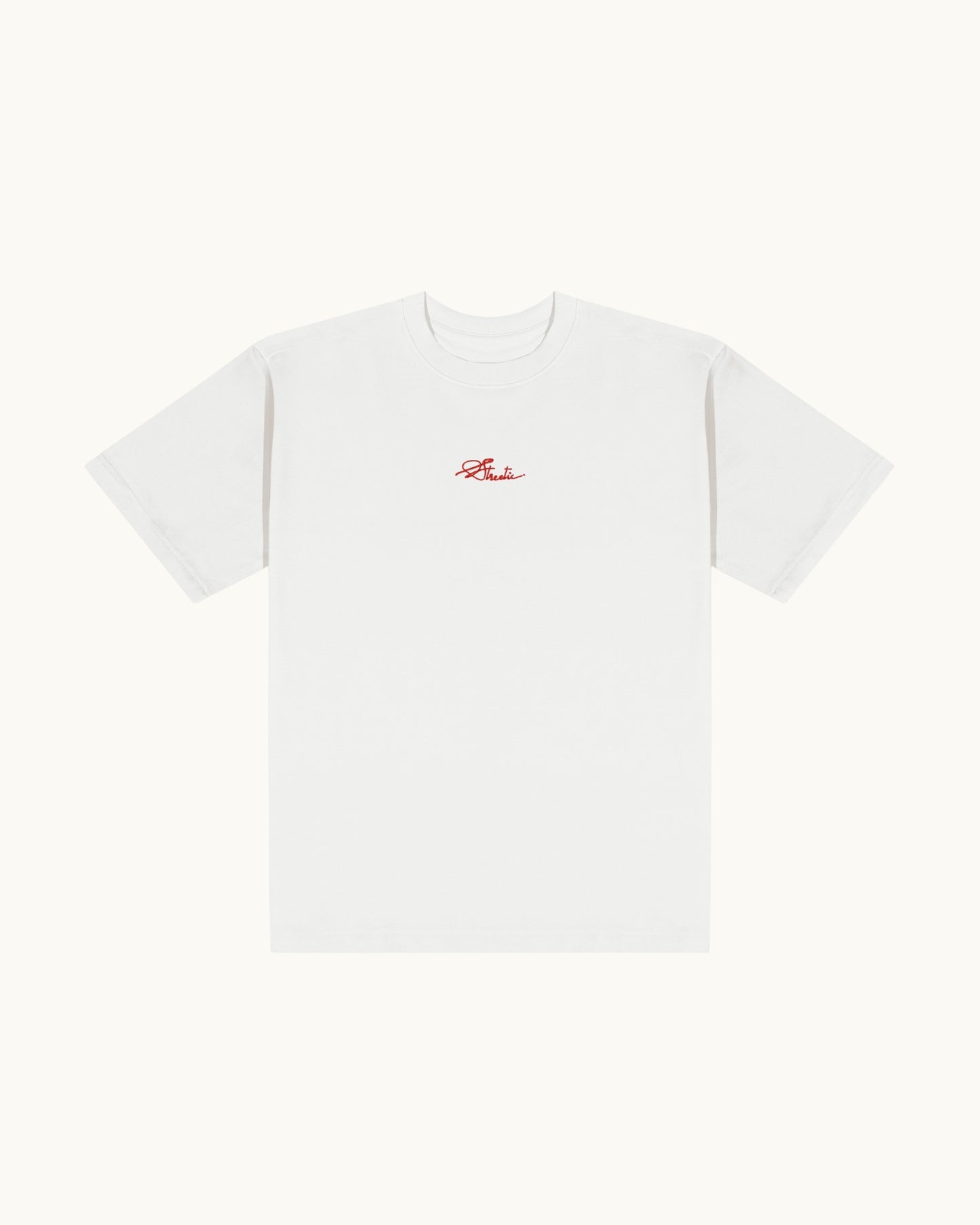 STREETIC EMBROIDERED WHITE T-SHIRT