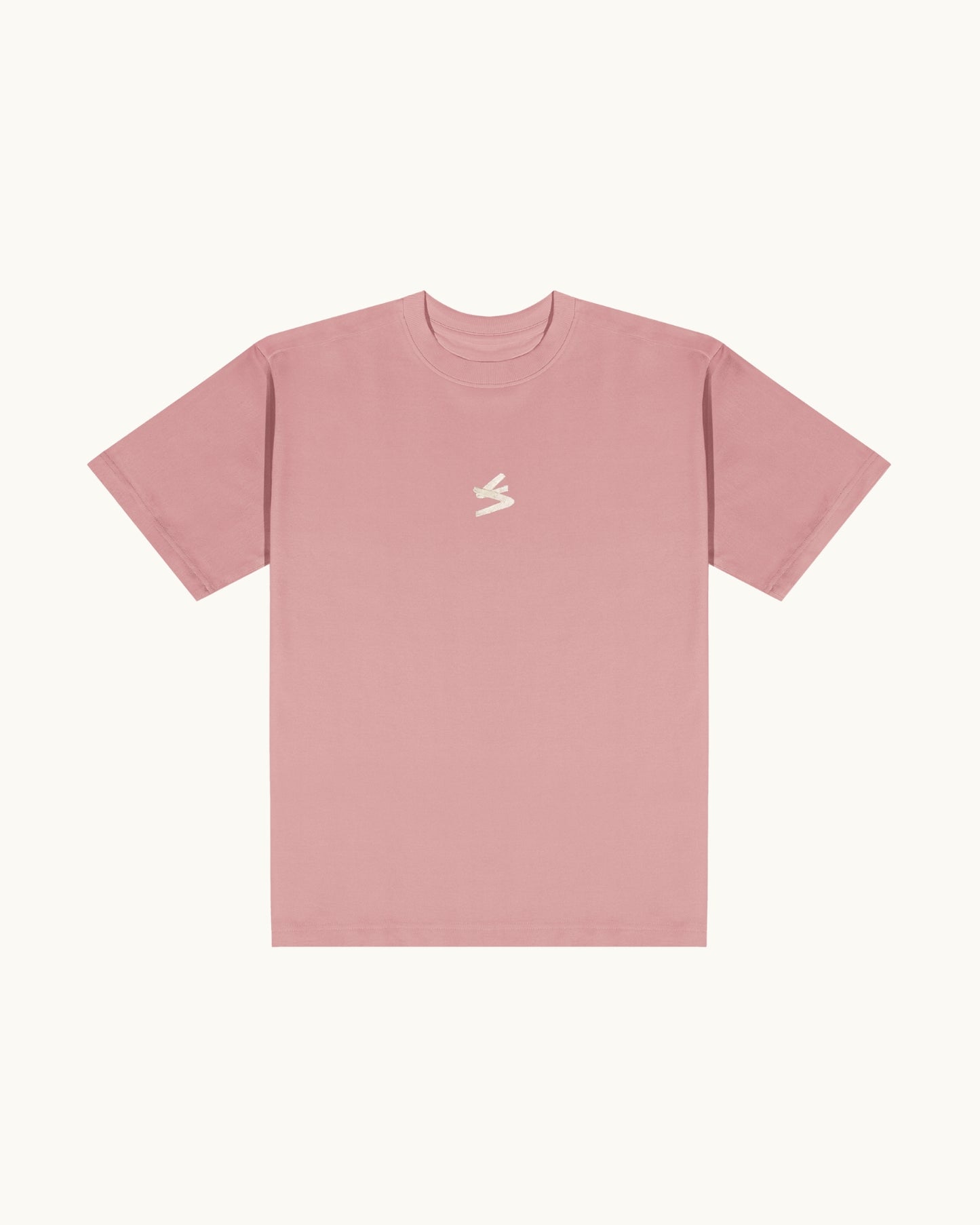 DUST PINK ICON EMBROIDERED T-SHIRT