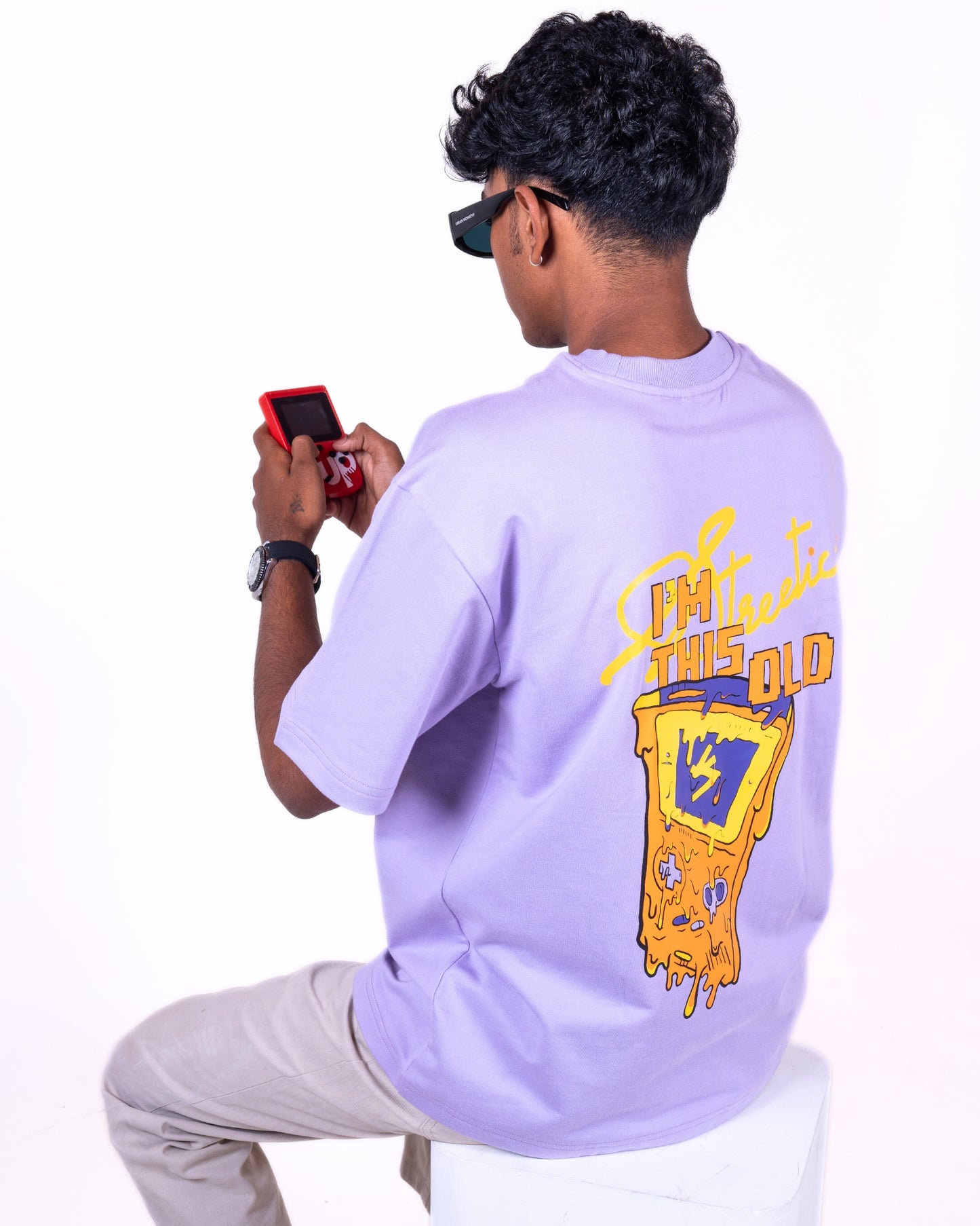 I'M THIS OLD HD PRINT LILAC T-SHIRT