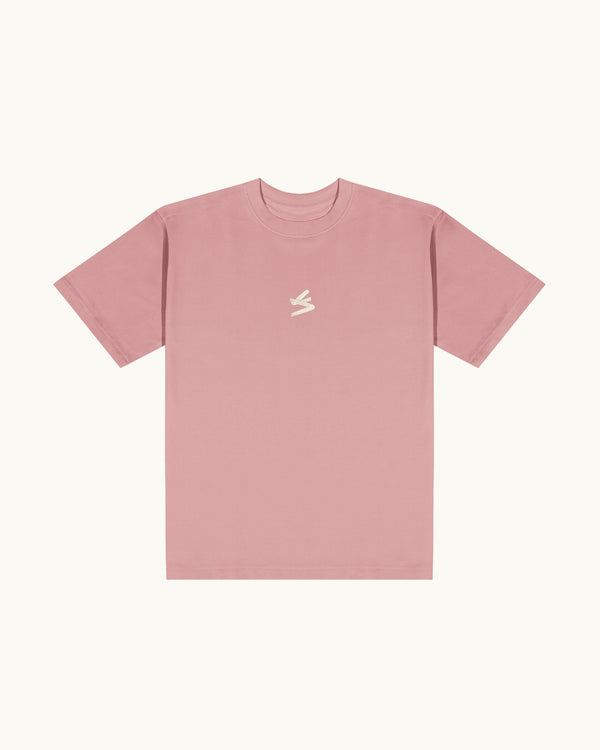 DUST PINK ICON EMBROIDERED T-SHIRT